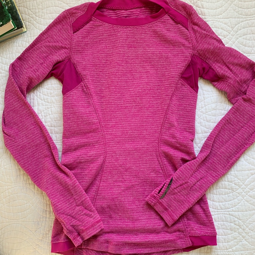 Pink Lululemon long sleeve
